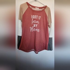 Colorblock Long Sleeve Graphic Tee